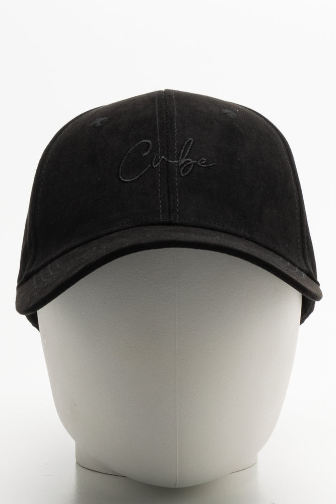 Suede Peak Cap Black