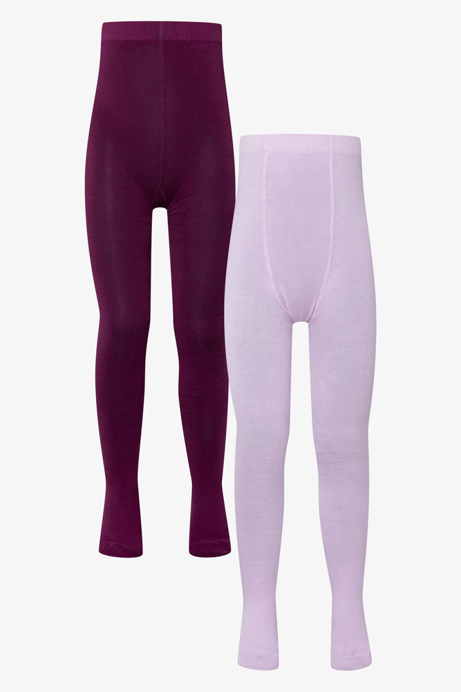 2 Pack Tights Burgundy And Pink