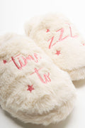 Time To ZZZ Slippers Natural (2)