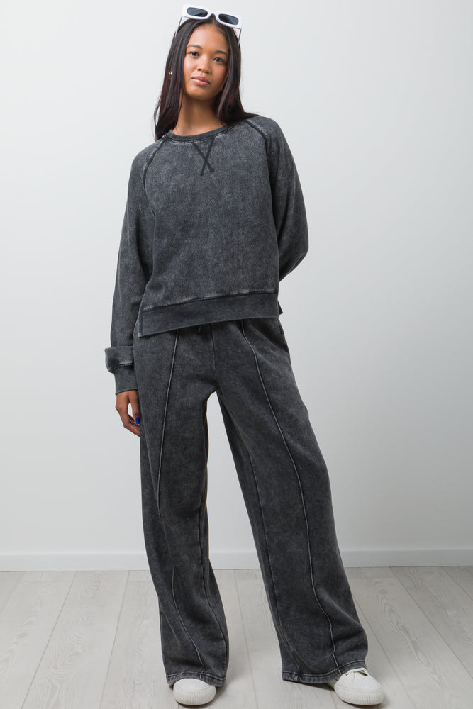 Wide Leg Jogger Dark Grey