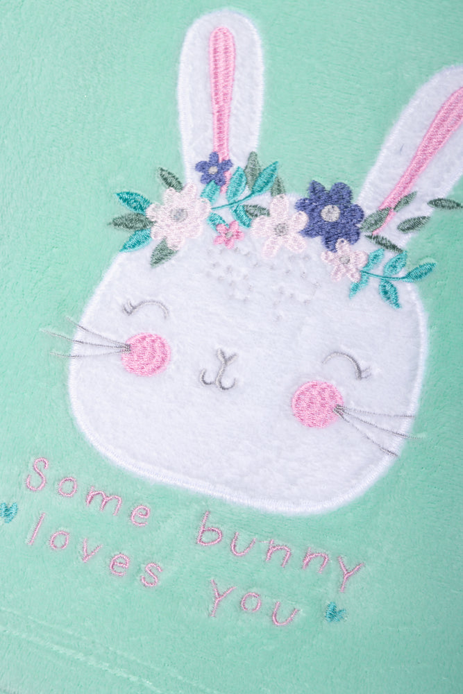 Fleece Bunny Pyjamas Green