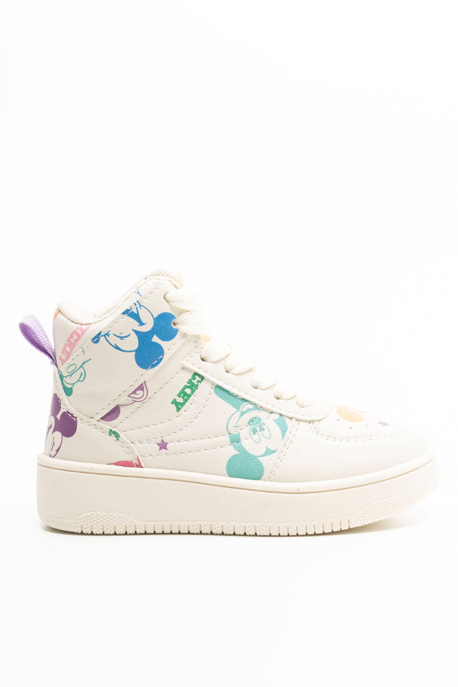 Mickey Mouse High Top Sneakers Natural