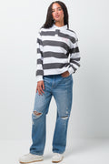 Collar Stripe Tracktop White And Grey (1)