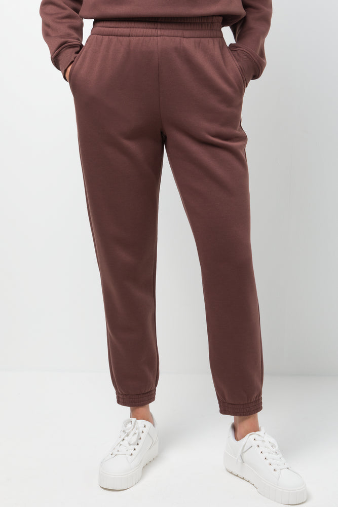 Fleece Joggers Brown