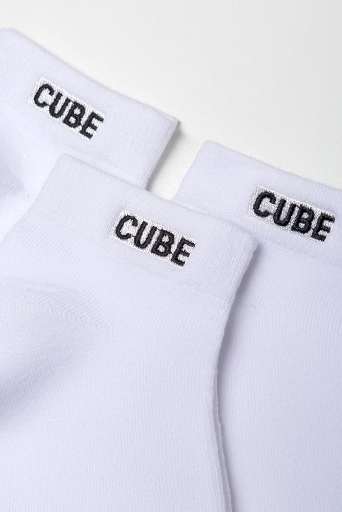 3 Pack Low Cut Socks White