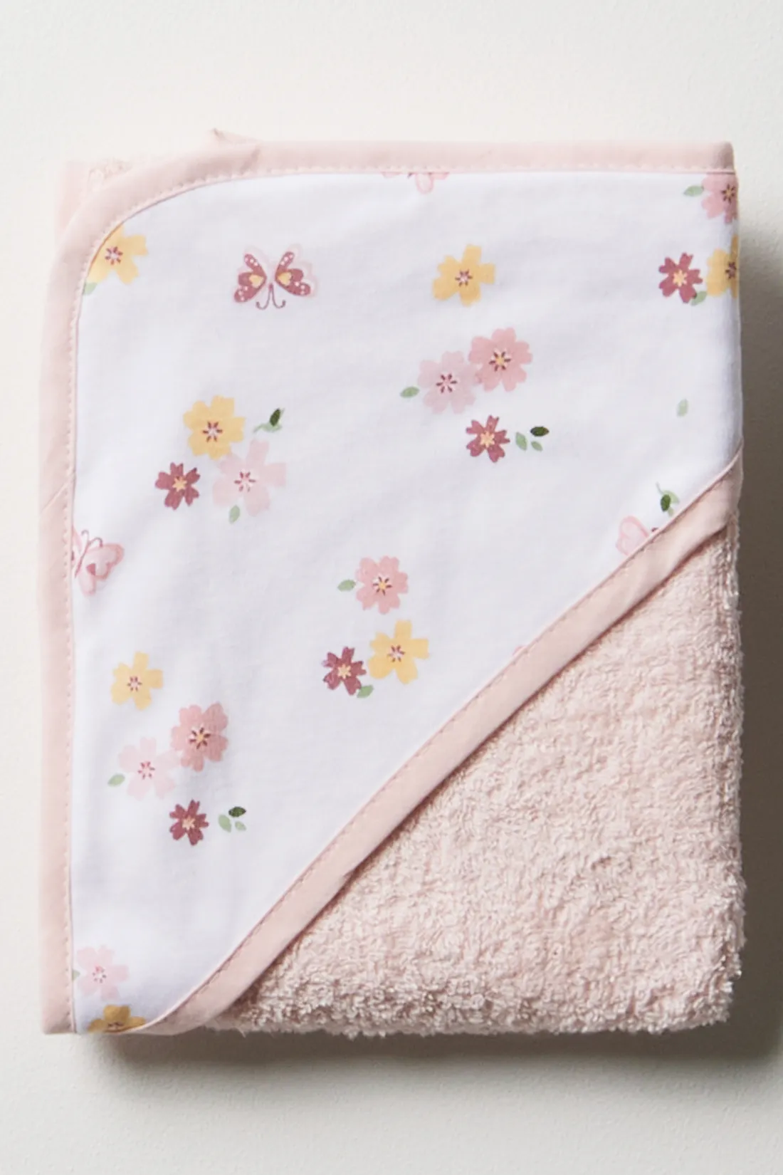 Floral Hooded Towel Pink Baby Towels Ackermans