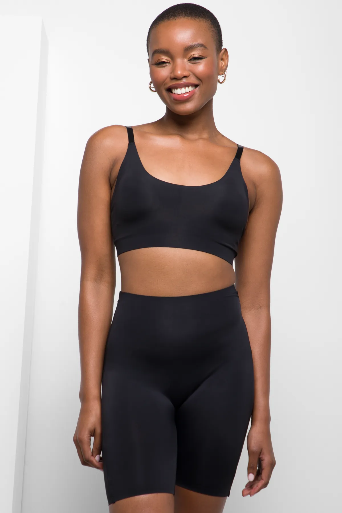 High rise bonded cycle shorts black - WOMEN's Cycle Shorts
