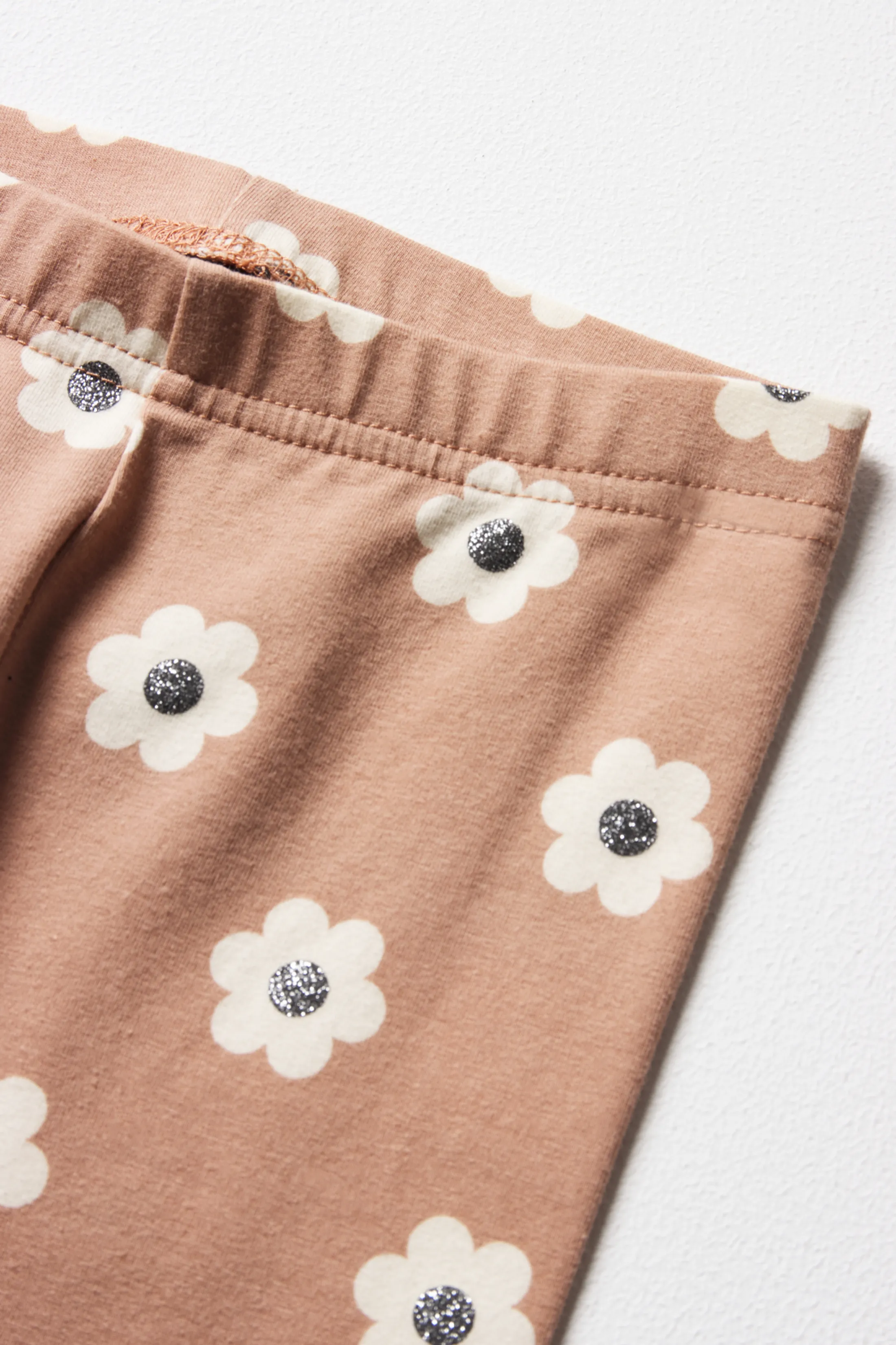  Aflyko Girls' Leggings Brown Koala Bear White Flower