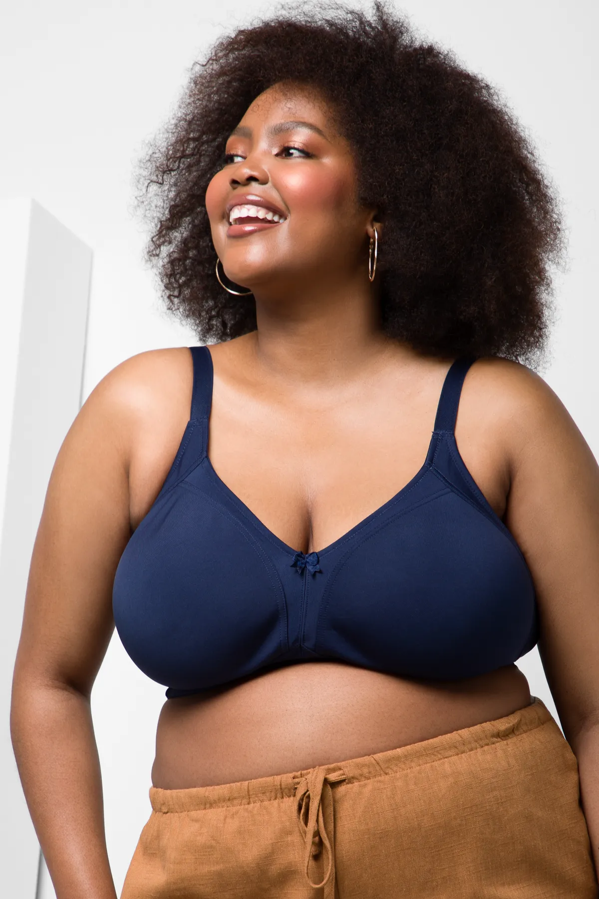 2 Pack non padded wirefree bras navy & natural - WOMEN's Bras