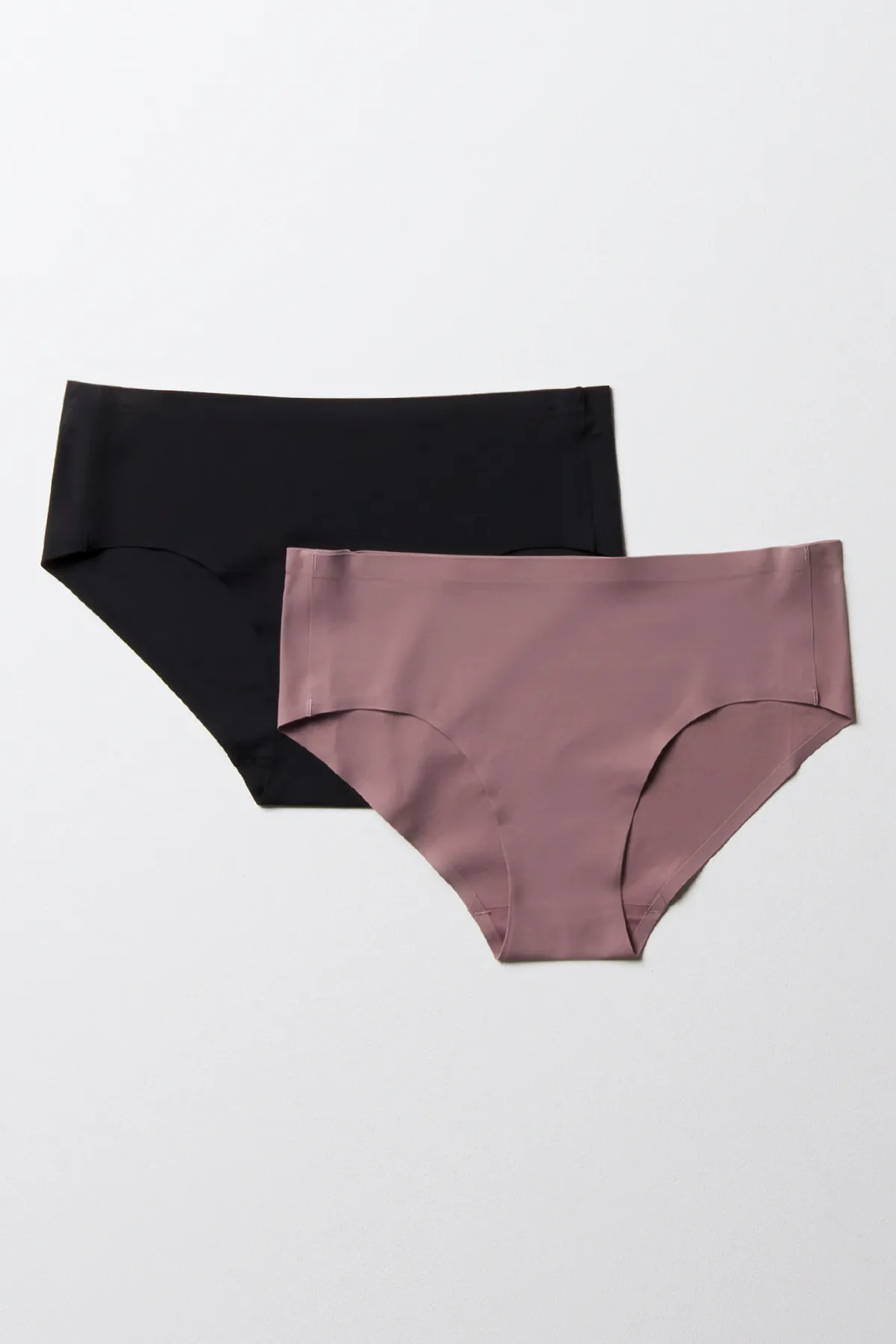 2 Pack bonded boyleg panties black & natural - WOMEN's Panties