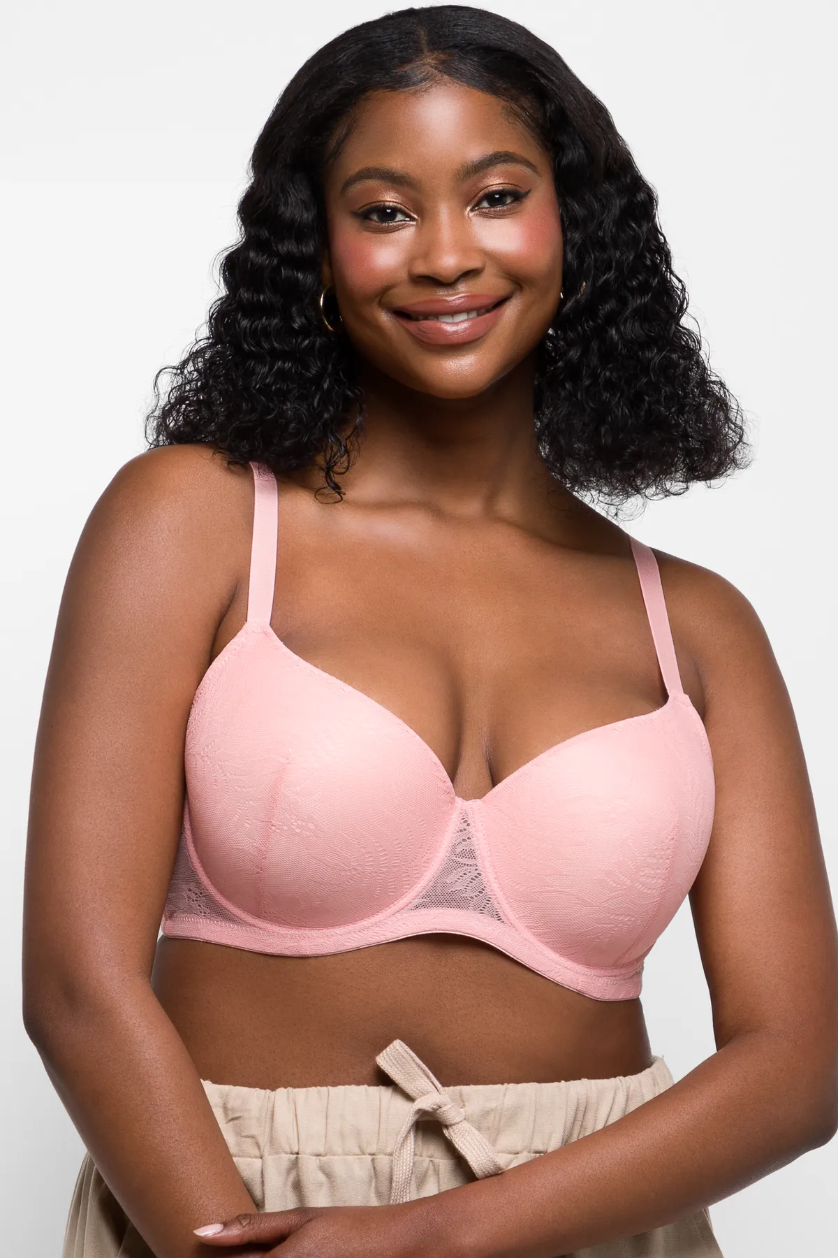 Plus size 2 pack balconette bras natural & pink - WOMEN's Bras
